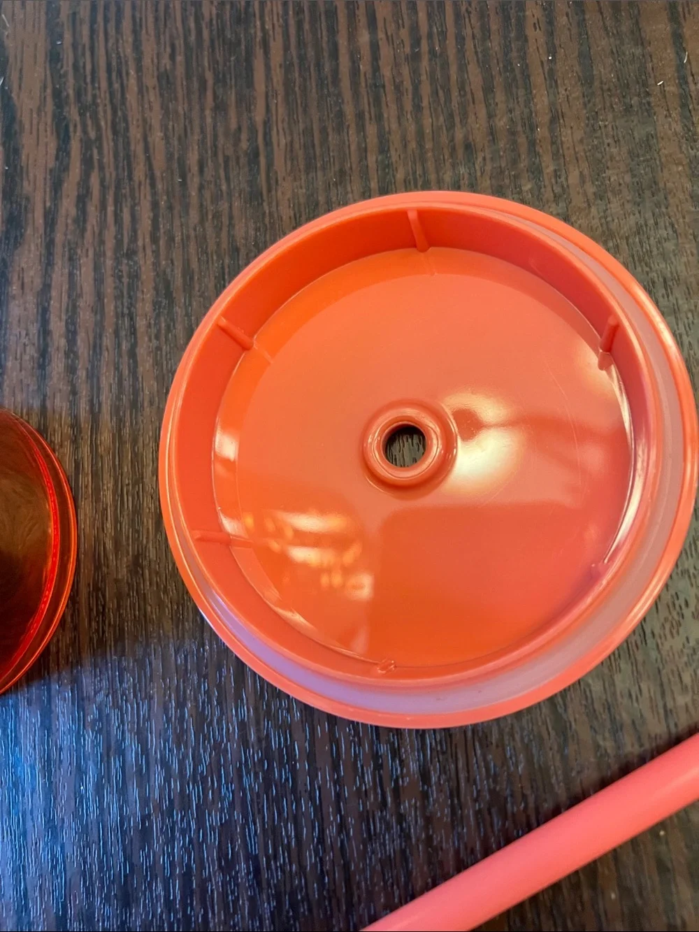 Starbucks Rose Gold Textured Tumbler with Coral Lid and Straw